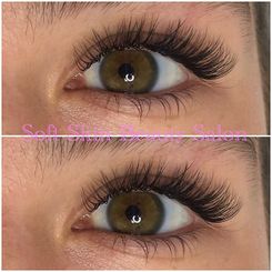 Wimpern verdichtet und verlängert
