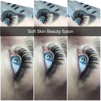 Dunkle lange Wimpern