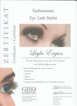 Zertifikat für Wimpernverlängerung